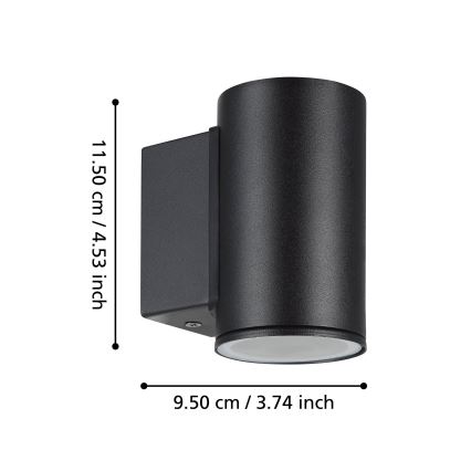 Eglo - LED Kinkiet zewnętrzny 1xGU10/2,8W/230V IP44