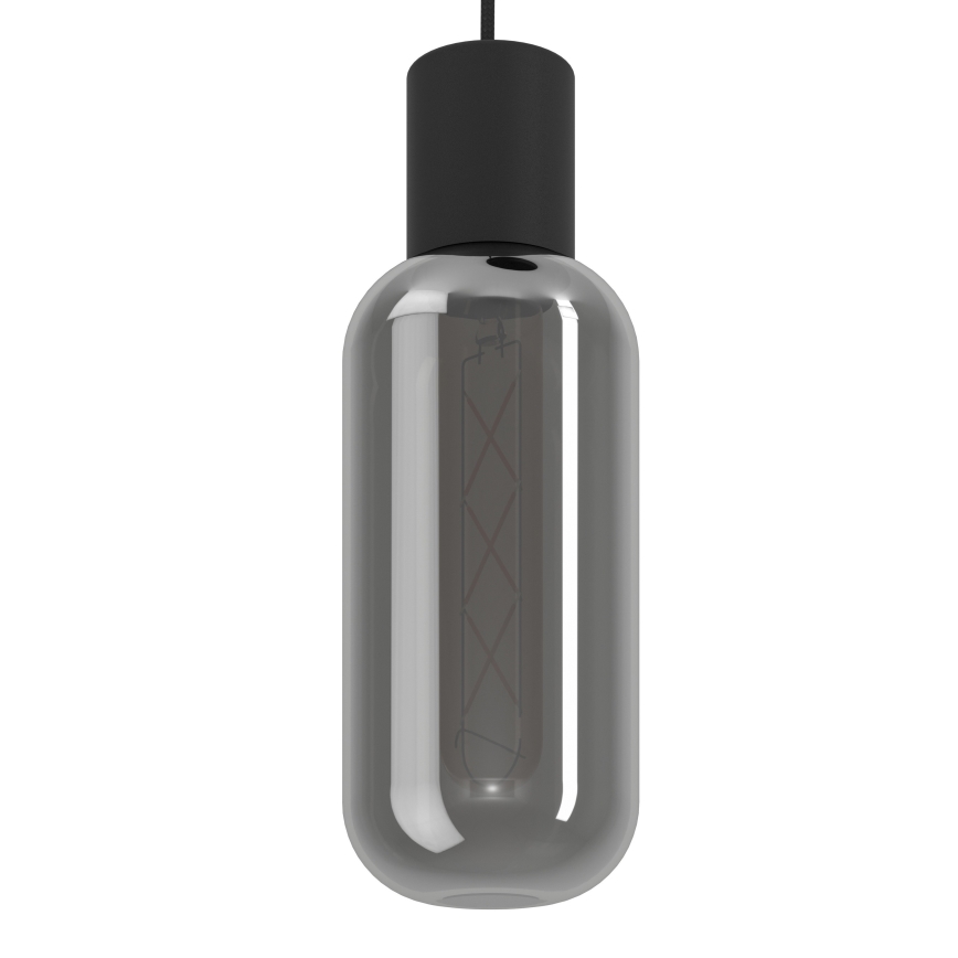 Eglo - Lampa wisząca na lince 3xE27/4W/230V czarna/przydymiona