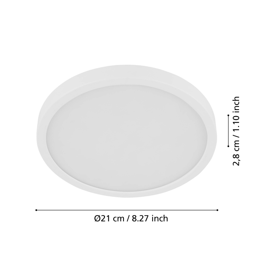 Eglo - Oprawa sufitowa LED z czujnikiem ruchu FUEVA LED/17W/230V 3000K ø  21cm śr. 21 cm