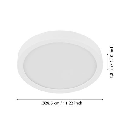 Eglo - LED Plafon z czujnikiem FUEVA LED/17W/230V 3000K ø 28,5 cm