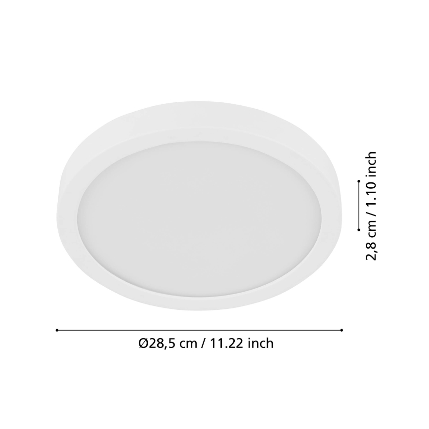 Eglo - LED Plafon z czujnikiem FUEVA LED/17W/230V 3000K ø 28,5 cm