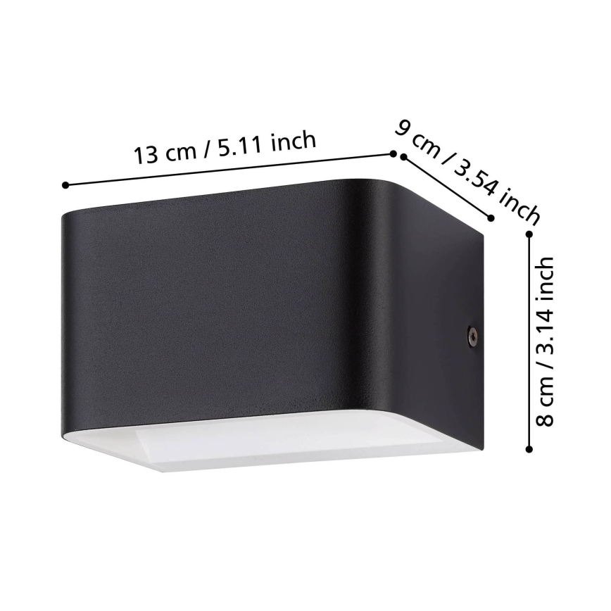 Eglo - LED Kinkiet LED/6W/230V 3000K czarny