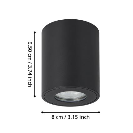 Eglo - Oświetlenie zewnętrzne punktowe 1xGU10/5W/230V śr. 8 cm IP44