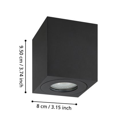 Eglo - Oświetlenie zewnętrzne punktowe 1xGU10/5W/230V 8x8cm IP44