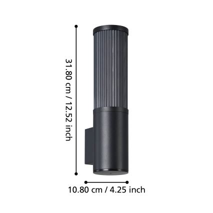 Eglo - Kinkiet zewnętrzny 1xE27/15W/230V IP54