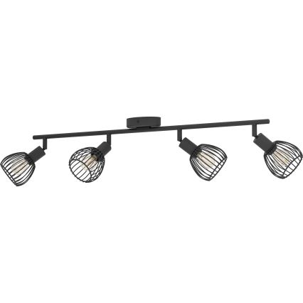 Eglo - Oświetlenie punktowe 4xE14/40W/230V czarne