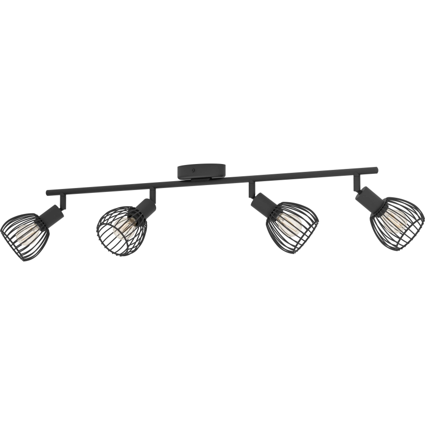Eglo - Oświetlenie punktowe 4xE14/40W/230V czarne