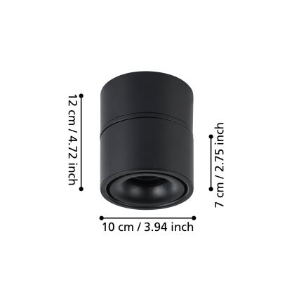 Eglo - LED Oświetlenie punktowe LED/8W/230V 3000K czarne