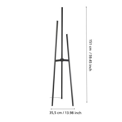 Eglo - Lampa stojąca LED/30W/230V czarna