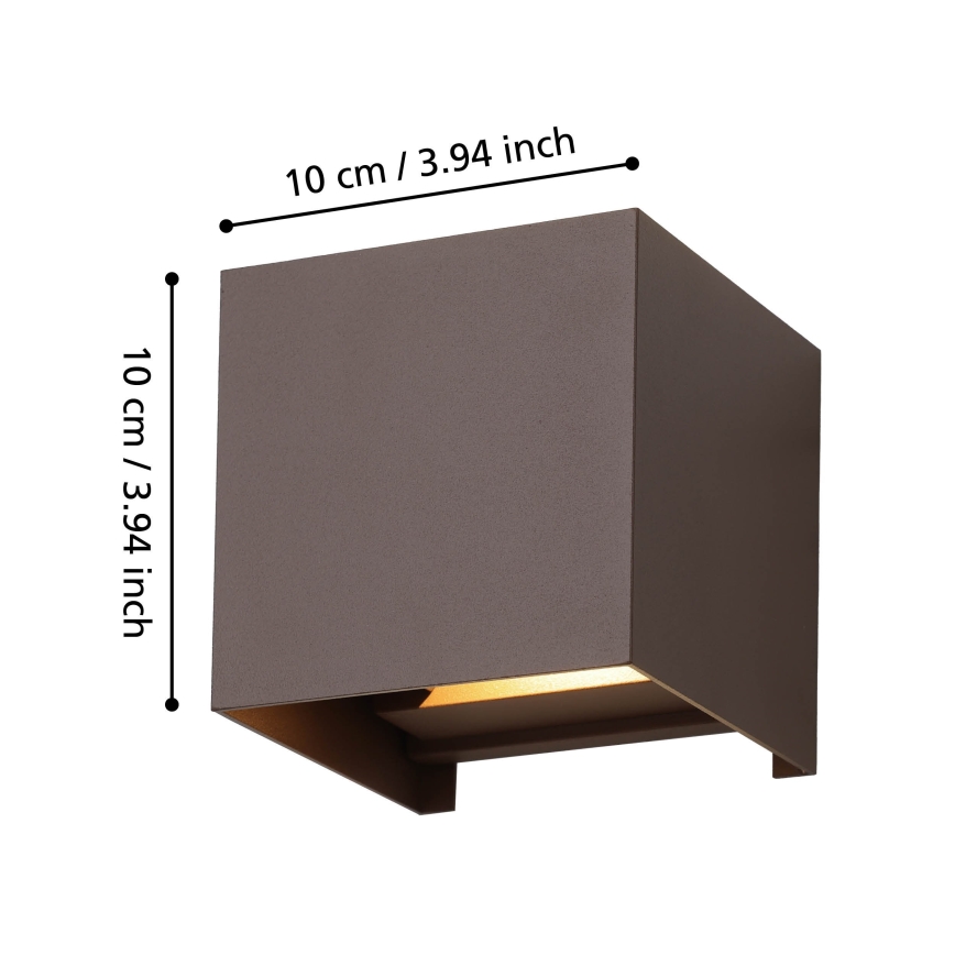 Eglo - LED Kinkiet zewnętrzny 2xLED/2,8W/230V IP54 brązowy