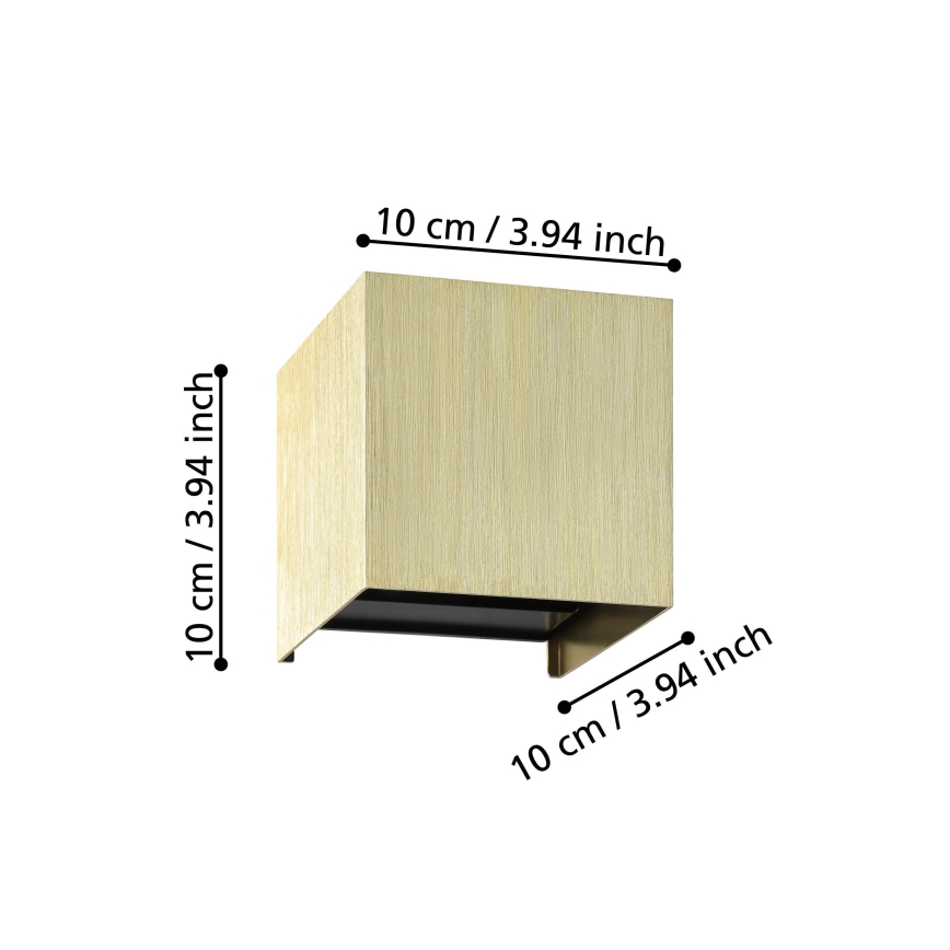 Eglo - LED Kinkiet 2xLED/1,5W/230V 3000K złoty