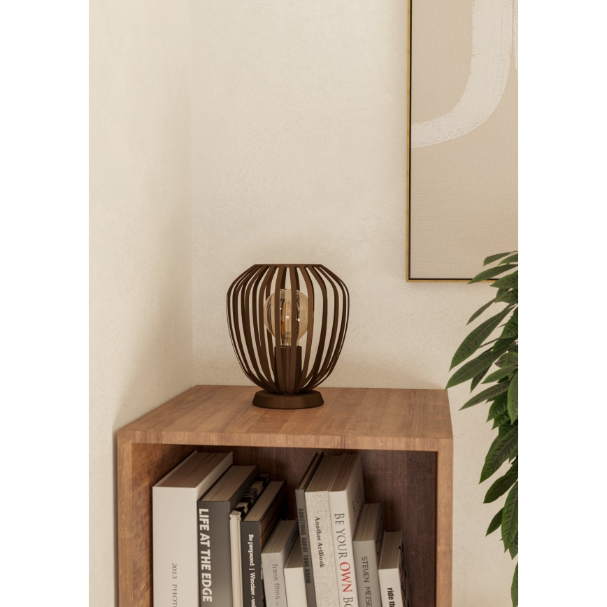 Eglo - Lampa stołowa 1xE27/40W/230V brązowa