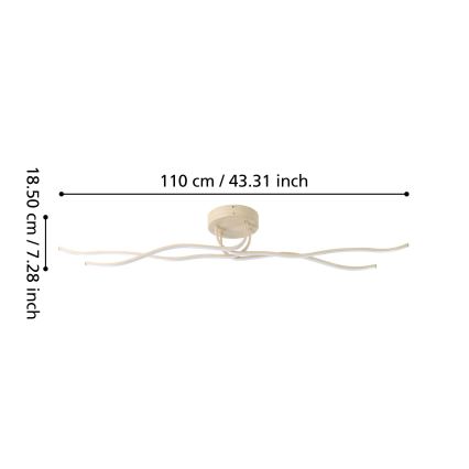 Eglo - LED oprawa sufitowa LED/37W/230V brązowa