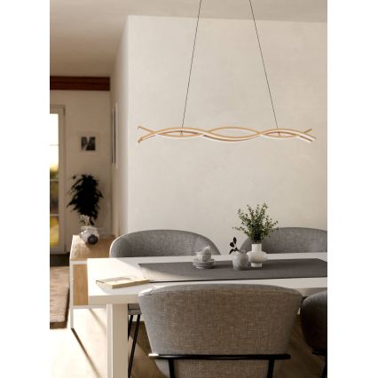 Eglo - LED żyrandol na linkach LED/35W/230V beżowy