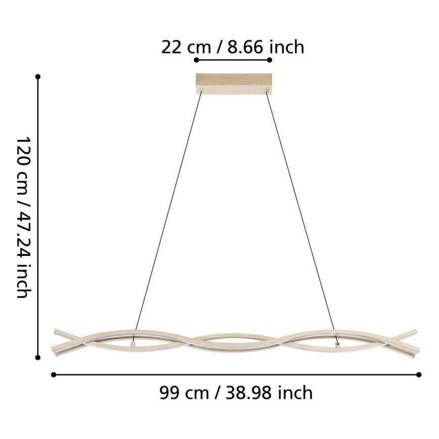 Eglo - LED żyrandol na linkach LED/35W/230V beżowy