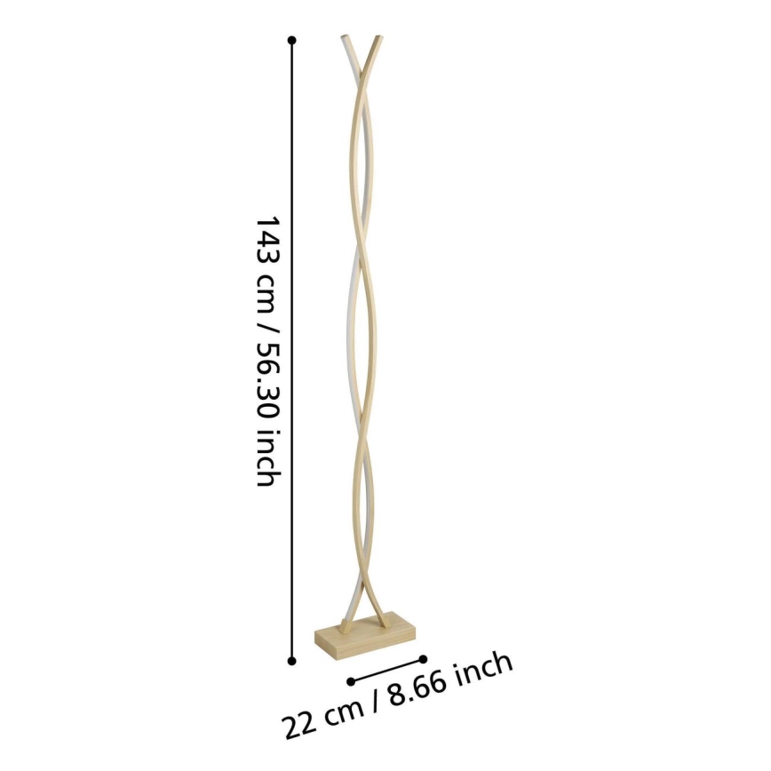 Eglo - Nowoczesna lampa stojąca LED 36 W, 230 V, złota