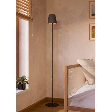 Eglo - Lampa stojąca 1xE14/7,5W/230V czarna/brązowa