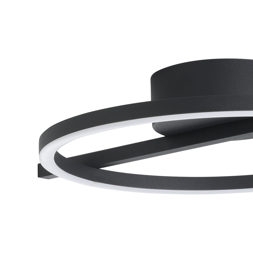 Eglo - LED RGBW Plafon ściemnialny LED/17W/230V 2700-6500K czarny + pilot zdalnego sterowania