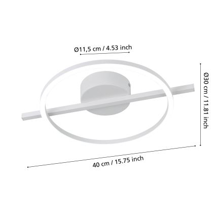 Eglo - LED RGBW Ściemnialny plafon LED/17W/230V 2700-6500K biały + pilot zdalnego sterowania