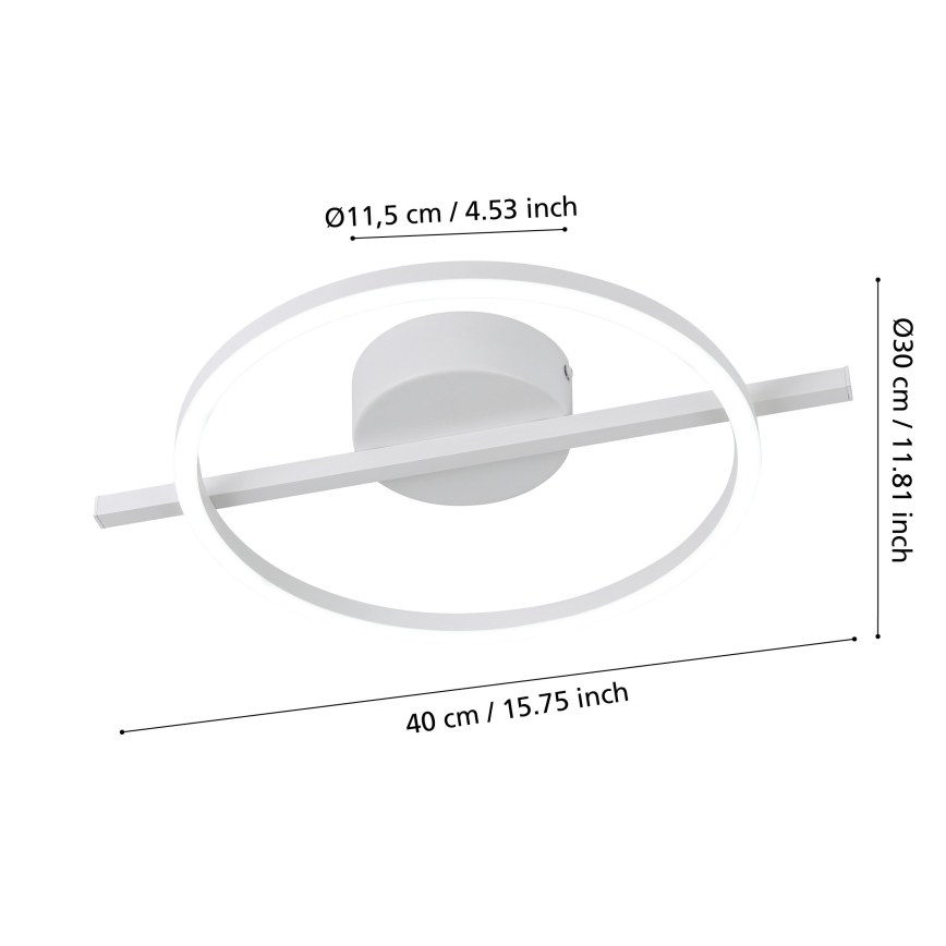 Eglo - LED RGBW Ściemnialny plafon LED/17W/230V 2700-6500K biały + pilot zdalnego sterowania