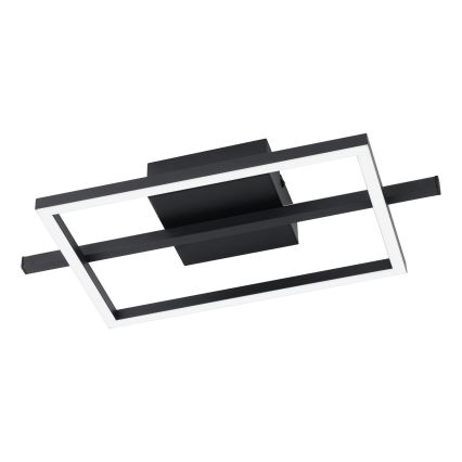 Eglo - LED RGBW Ściemnialny plafon LED/17W/230V 2700-6500K czarne + pilot zdalnego sterowania
