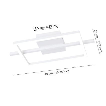 Eglo - LED RGBW Ściemnialny plafon LED/17W/230V 2700-6500K biały + pilot zdalnego sterowania