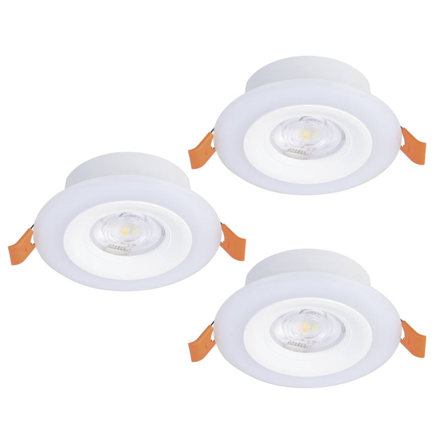 Eglo - ZESTAW 3xLED RGBW Ściemnialna łazienkowa oprawa wpuszczana 3xLED/3,8W/230V 2700-6500K IP44 + zdalne sterowanie