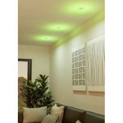 Eglo - ZESTAW 3xLED RGBW Ściemnialna łazienkowa oprawa wpuszczana 3xLED/3,8W/230V 2700-6500K IP44 + zdalne sterowanie