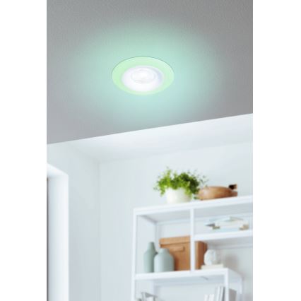 Eglo - ZESTAW 3xLED RGBW Ściemnialna łazienkowa oprawa wpuszczana 3xLED/3,8W/230V 2700-6500K IP44 + zdalne sterowanie