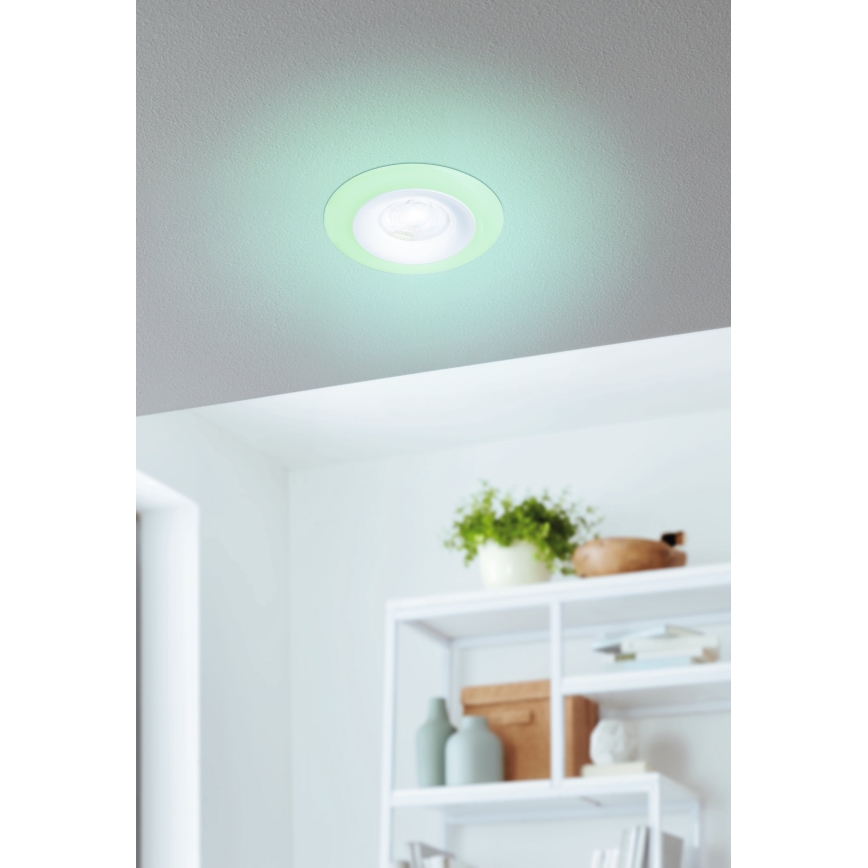 Eglo - ZESTAW 3xLED RGBW Ściemnialna łazienkowa oprawa wpuszczana 3xLED/3,8W/230V 2700-6500K IP44 + zdalne sterowanie