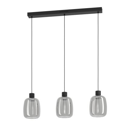 Eglo - LED RGBW Ściemnialny żyrandol na lince 3xLED/3,7W/230V 2700-6500K szare
