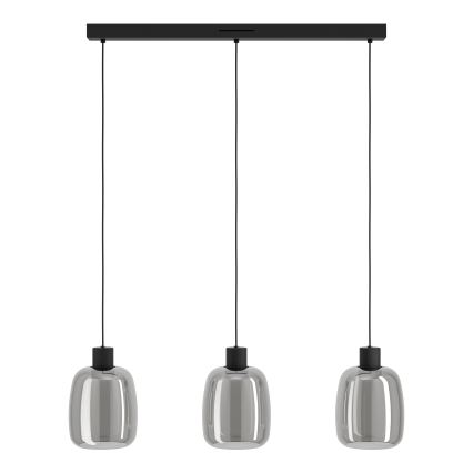 Eglo - LED RGBW Ściemnialny żyrandol na lince 3xLED/3,7W/230V 2700-6500K szare