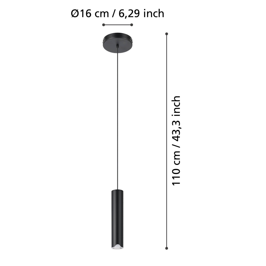 Eglo - LED RGBW Ściemnialny żyrandol na lince LED/3,7W/230V 2700-6500K czarne