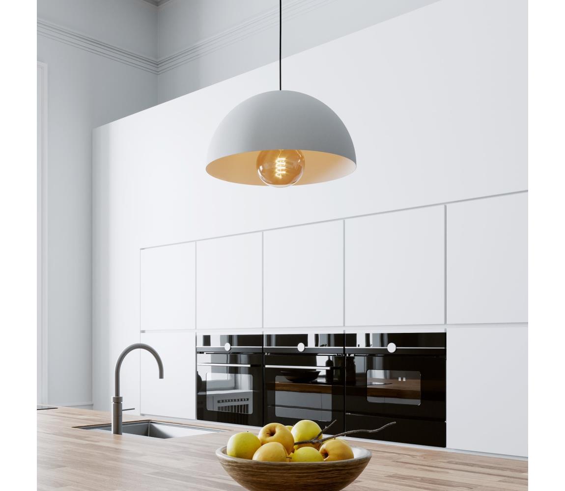 Eglo 901136 - Żyrandol na lince GAETANO 1xE27/40W/230V śr. 38 cm białe