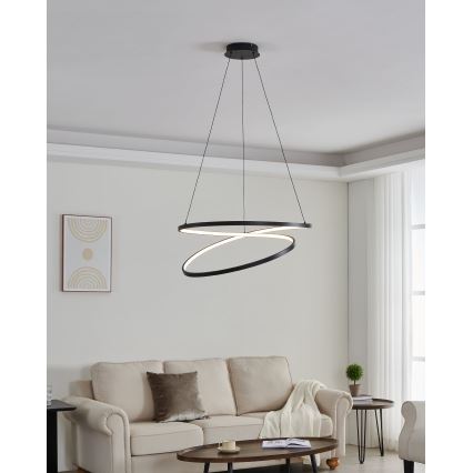 Eglo - LED Żyrandol na lince LED/42W/230V 3000K czarne