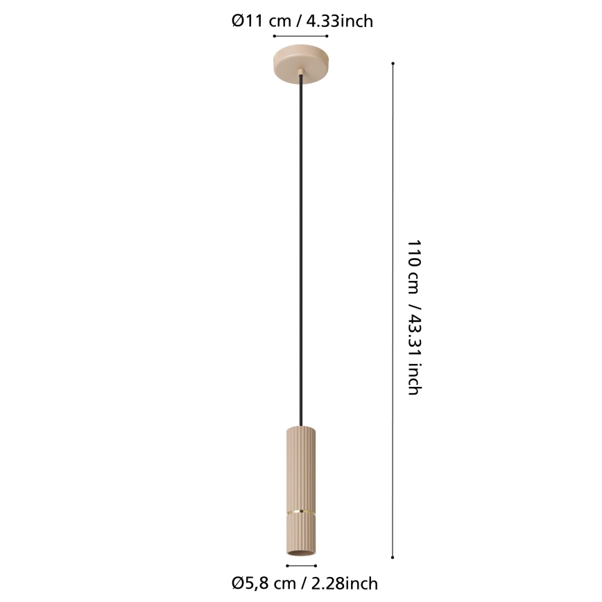 Eglo - LED Żyrandol na lince 1xGU10/5W/230V 3000K beżowe