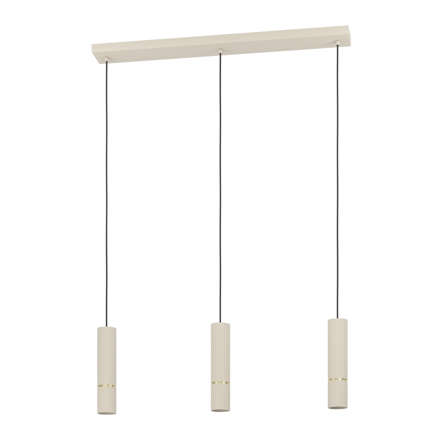 Eglo - LED Żyrandol na lince 3xGU10/5W/230V 3000K beżowe
