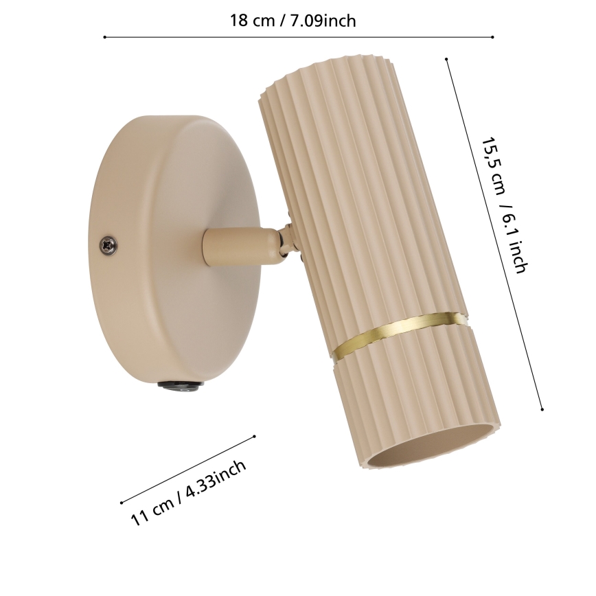 Eglo - LED Kinkiet 1xGU10/5W/230V 3000K beżowe