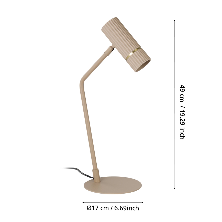 Eglo - LED Lampa stołowa 1xGU10/5W/230V 3000K beżowe