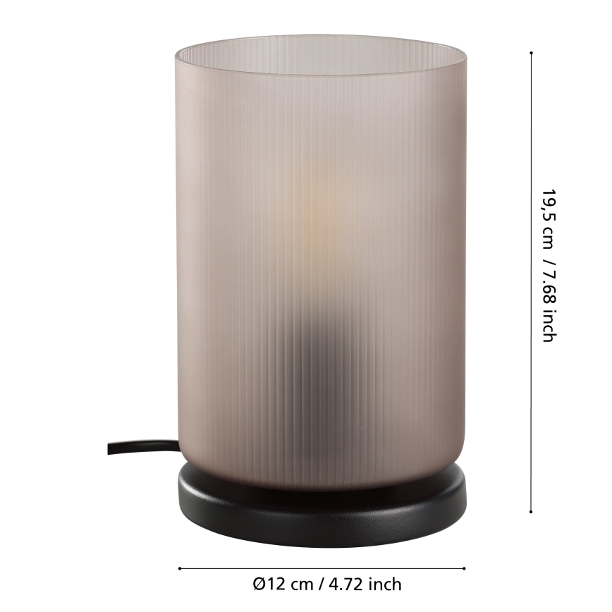 Eglo - Lampa stołowa 1xE27/40W/230V szara