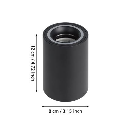 Eglo - LED RGBW Oświetlenie punktowe ściemnialne LED/4,9W/230V 2700-6500K czarny