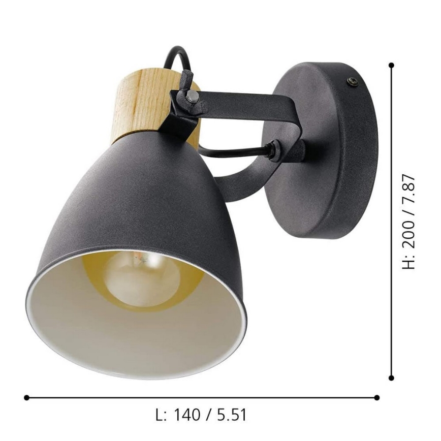 Eglo - Oświetlenie punktowe 1xE27/25W/230V - certyfikat FSC