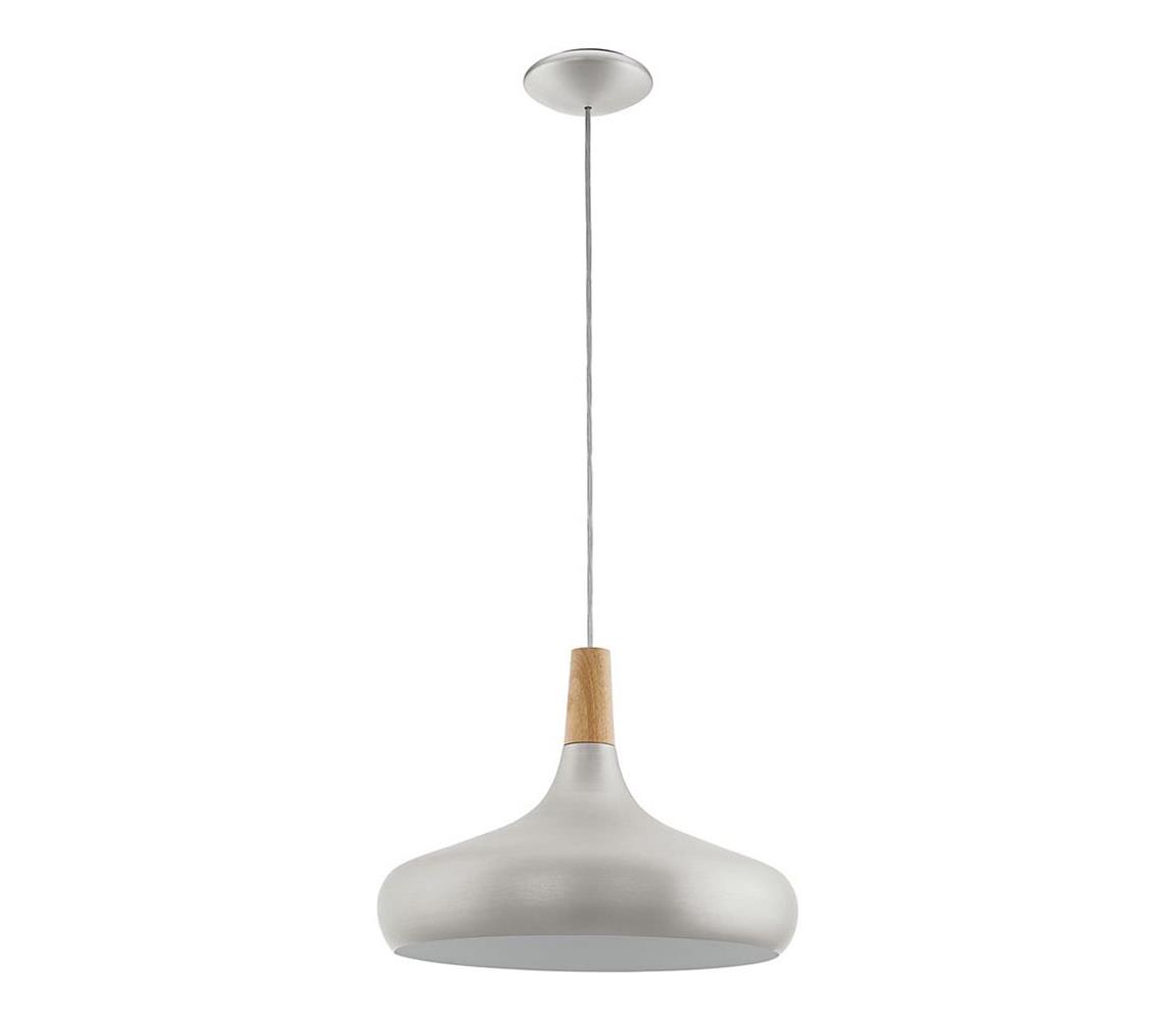 Eglo 901182-Żyrandol na lince SABINAR 1xE27/40W/230V pr.40cm srebrny-FSC certifik.