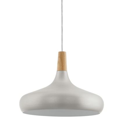 Eglo - Żyrandol na lince 1xE27/40W/230V śr. 40 cm srebrny - FSC certyfikowano