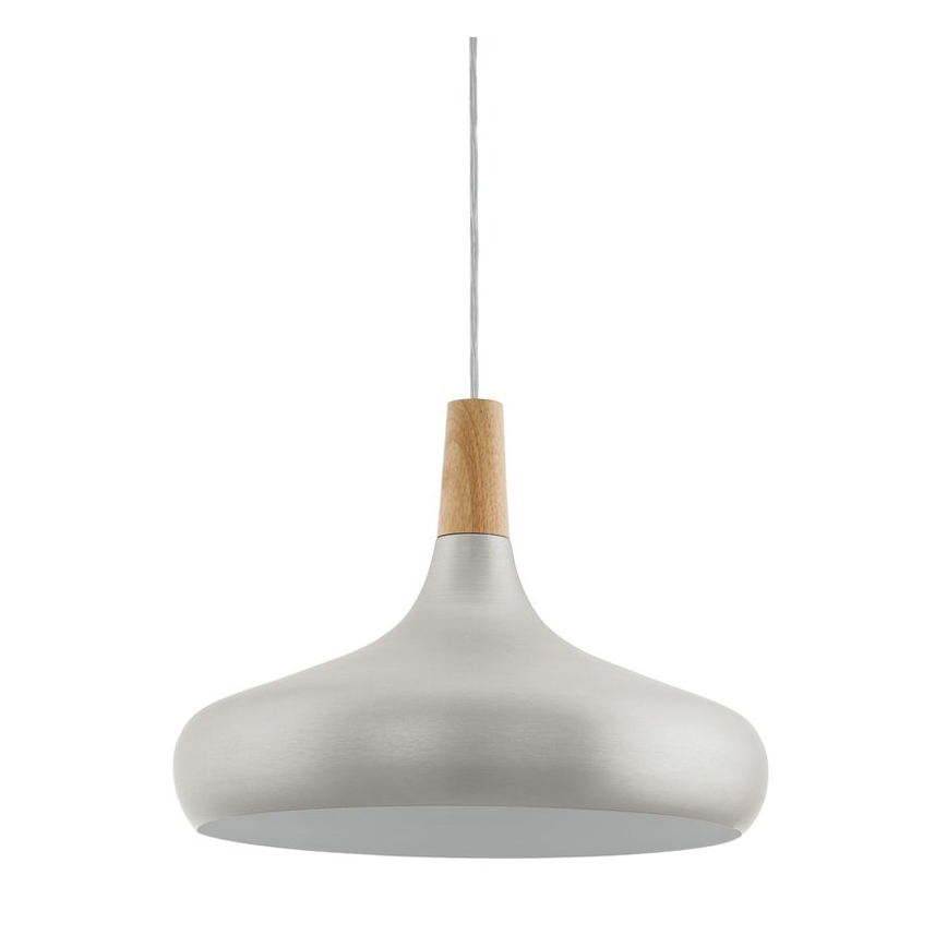 Eglo - Żyrandol na lince 1xE27/40W/230V śr. 40 cm srebrny - FSC certyfikowano