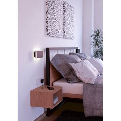 Eglo - LED Kinkiet LED/12W/230V 3000K 12x23 cm czarne