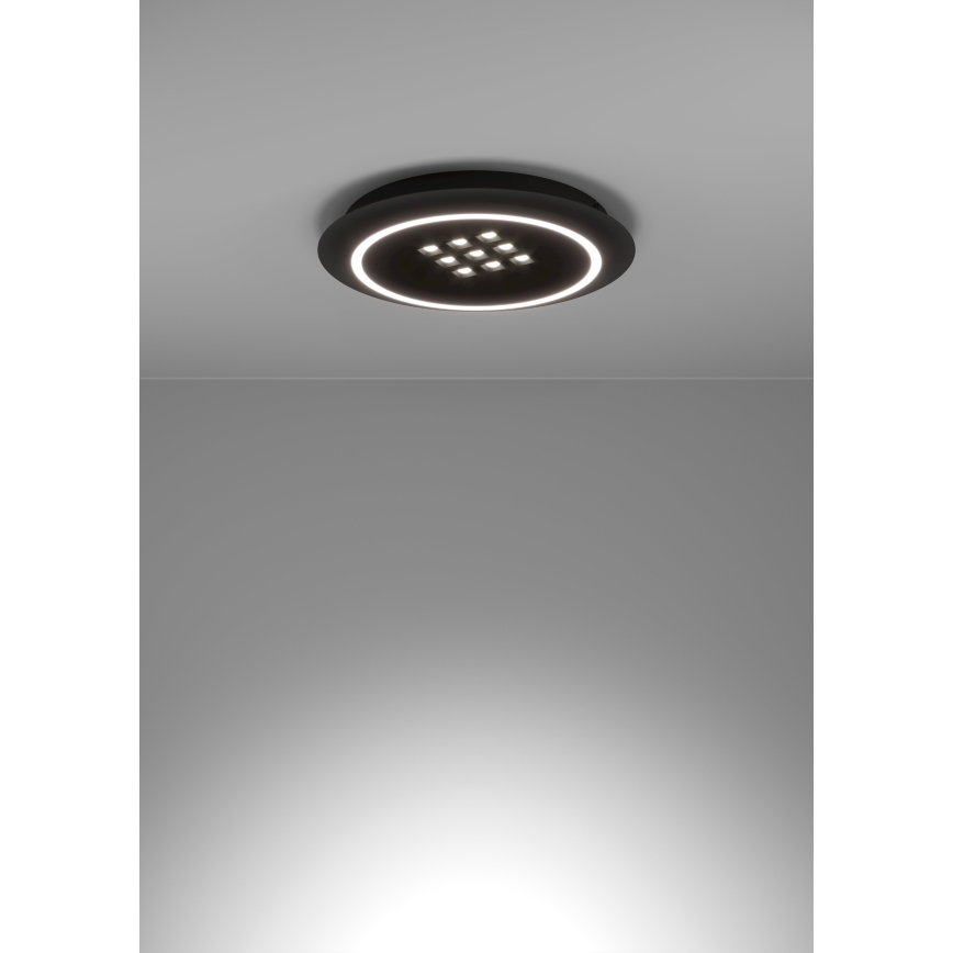 Eglo - LED Plafon ściemnialny LED/21,4W/230V 2700-6500K czarny + pilot zdalnego sterowania