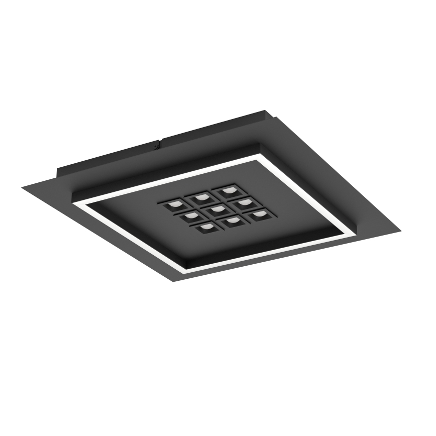 Eglo - LED Plafon ściemnialny LED/21,4W/230V 2700-6500K czarny + pilot zdalnego sterowania