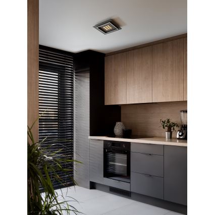 Eglo - LED Plafon ściemnialny LED/21,4W/230V 2700-6500K czarny + pilot zdalnego sterowania