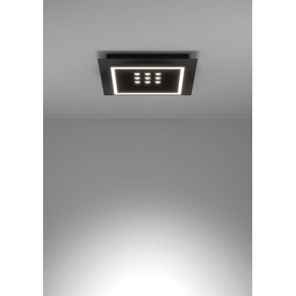 Eglo - LED Plafon ściemnialny LED/21,4W/230V 2700-6500K czarny + pilot zdalnego sterowania